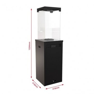 Dujinis lauko židinys KRATKI PATIO LIGHT juodas 7