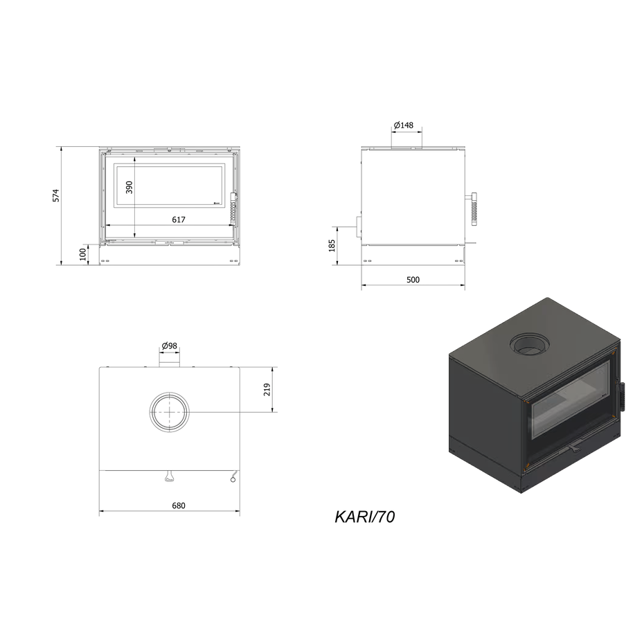 Krosnelė KRATKI KARI 70 1 Krosnelė KRATKI KARI 70 1