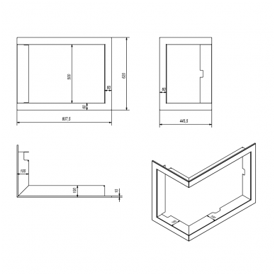 Židinio KRATKI LUCY/12/L/BS, LUCY/12/SLIM/L/BS 90° apvadas 4
