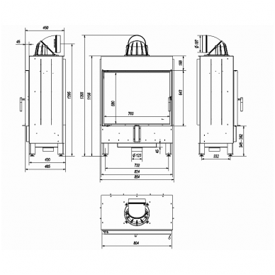 Židinys KRATKI LUCY 15 KW/ NEW 4