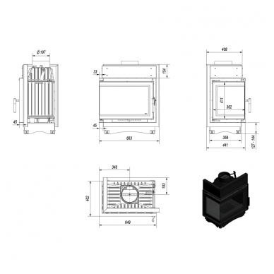 Židinys KRATKI MAJA 8 L/BS DECO 4 Židinys KRATKI MAJA 8 L/BS DECO 4